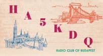 Budapest Central Radio Club Amateur Station 1960s Hungary QSL Card