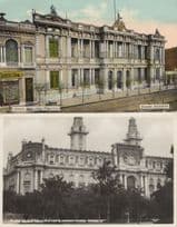 Buenos Aires Aduana Escuela Sarmiento 2x Old Postcard s