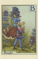Bugle Flower Fairy Vintage Book Illustration Stunning Postcard