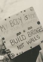 Build Bridges Not Walls American USA Rally Political March Postcard