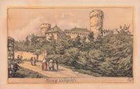 Burg Zulpich German Antique Painting Postcard
