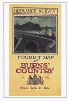Burns Country Scottish Ordnance Survery Map Auld Brig Postcard