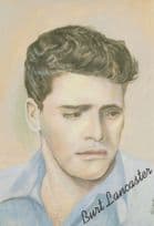 Burt Lancaster Hollywood Film Star Jane Hart Painting Postcard