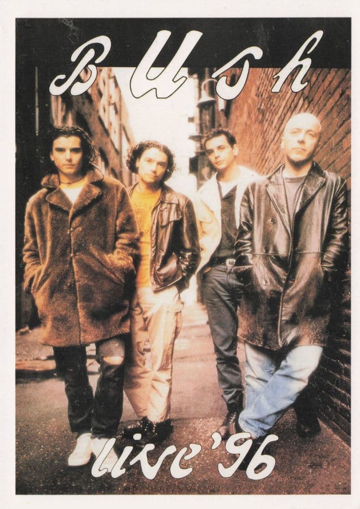 Bush Live Bush Live In 1996 Concert Poster Music Rare Photo Postcard