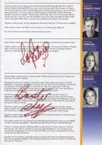 Buster Skeggs Lydea Perkins Alexander Warner Hand Signed Theatre Page Photo