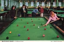 Butlins Filey Billiard Room Snooker Yorkshire 1970s Postcard