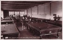 Butlins Holiday Camp Billiard Room Filey Yorkshire Old RPC Postcard