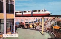 Butlins Skegness Camp Train & Monorail Railway 1960s Lincs Postcard
