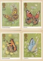 Butterfly PHQ Full Set Chequered Skipper Peacock 4x Postcard s