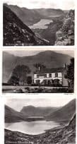 Buttermere Fish Hotel & Mountain Views 3x RPC Postcard s