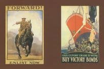 Buy Victory Bonds Enlist Now WW1 Canada War Museum Postcard