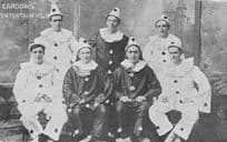 Caddow's Entertainers Pierrots Antique Clown Music Hall Postcard