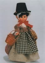 Caernarfon 18th Century Welsh Toy Doll in Working Fashion Postcard