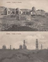 Cairo Tombs Of Khalifs 2x Egyptian Old Postcard s