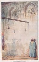Cairo Tooloon Mosque Middle East Wall Graffiti Old Postcard