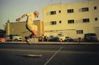 Calafornia Skateboarder Surfer in Circus Traffic Stunt Plain Back Postcard