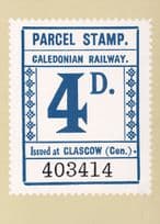 Caledonian Railway Parcel Glasgow Scottish Packet Stamp Postcard