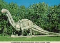 Calgary Dinosaur Park Alberta Canada Statue Postcard