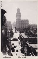 Calle Sarandi Montevideo Uruguay Real Photo Postcard