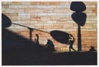Calliopi Aggelou Shadowscape Greek Street Sign Shadows Photo Postcard