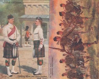 Cameron Highlanders The Queens Own Corporal 2x Postcard s