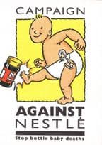 Campaign Against Nestle Bottle Feeding Stop Cot Deaths Protest Postcard
