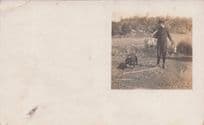Canadian Partridge Bird Hunting Signed By Hunter Old RPC Postcard