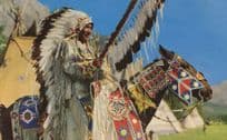 Canadian Rockies Indian Chief Banff Postcard