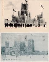 Canadian Sports Series Ice Palace 2x Antique Postcard s