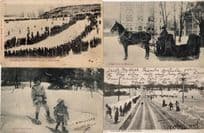 Canadian Sports Series Sleighing Skiing Park Slide 4x Postcard s