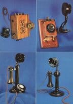Candelstick Telephone 1905 1930 Edisons Victorian 4x Postcard s
