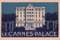 Cannes Palace Antique French Folding Hotel & Menu Postcard Book