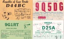 Cape Verde The Congo Ghana Angola 4x African QSL Radio Card s