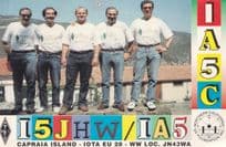 Capraia Island Tuscany Iota Islands QSL Radio Station Postcard Style QSO Card