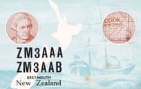 Captain Cook Greymouth New Zealand Amateur Radio QSL Postcard Card