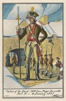 Captain Of The Guard 1777 Canadian Military Uniform Postcard