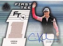 Carin Koch First Tee SP 2003 Golf Hand Signed Worn PGA Shirt Card