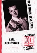 Carl Greenwood Rock & Heavy Metal FM Radio DJ Advertising Card