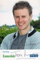 Carl King as Tom Lister Emmerdale Hand Signed Cast Card Photo