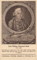 Carl Philipp Emanuel Bach at 60 Years Old Universal Pictures Postcard