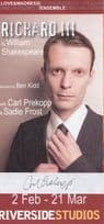Carl Prekopp The Likely Lads Richard III Shakespeare Hand Signed Theatre Flyer