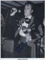 Carlos Mejuto Spanish Rock'n'Roll Singer Large Hand Signed Photo