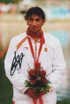 Carlos Perez Spanish Olympic Games Canoe Hand Signed Photo