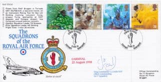 Carnival 1998 Military Squadrons Of The Royal Air Force Hand Signed FDC