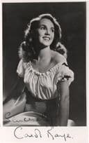 Carole Raye Historic Actress Antique Hand Signed Photo