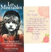 Carrie Hope Fletcher Les Miserables Hand Signed Theatre Flyer & MORE