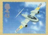 Carter Gloster Military War Plane Rare RMPQ Stamp Aircraft Postcard
