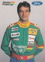 Cartolina Formula 1 Alessandro Nannini Benetton Ford F1 Signed Postcard