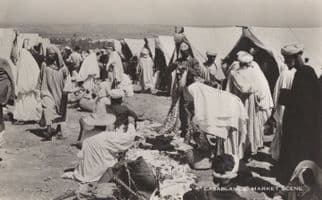 Casablanca Market Trader Scene Real Photo Vintage Postcard