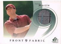 Casey Martin Front 9 Fabric 2002 Upper Deck Authentic Shirt Card